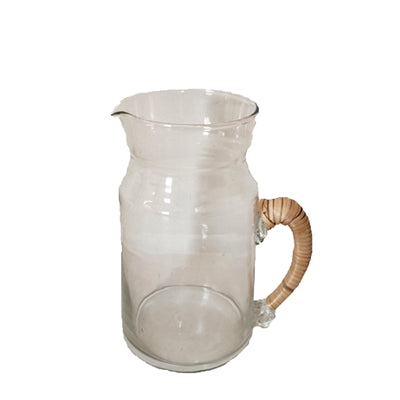 Glass Jug with Bamboo 16cm