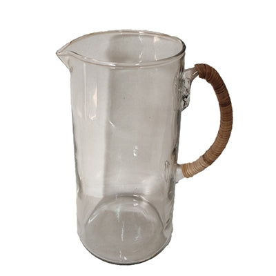 Glass Jug with Bamboo 22cm
