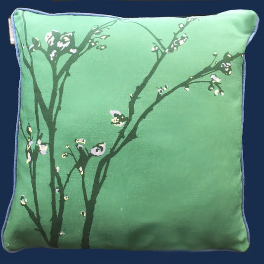 Hedgerow Green Feather Cushion