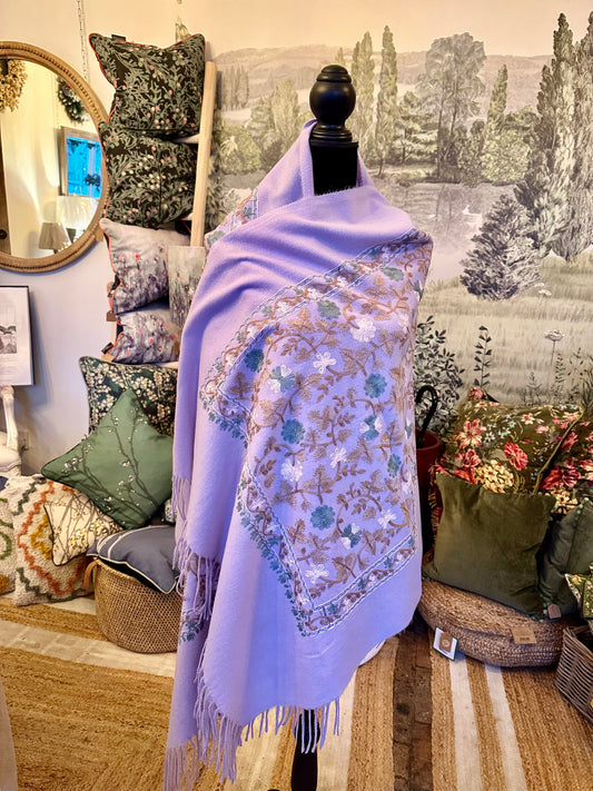 Luxurious, Soft Cashmere Pashmina Shawl - Soft Lilac