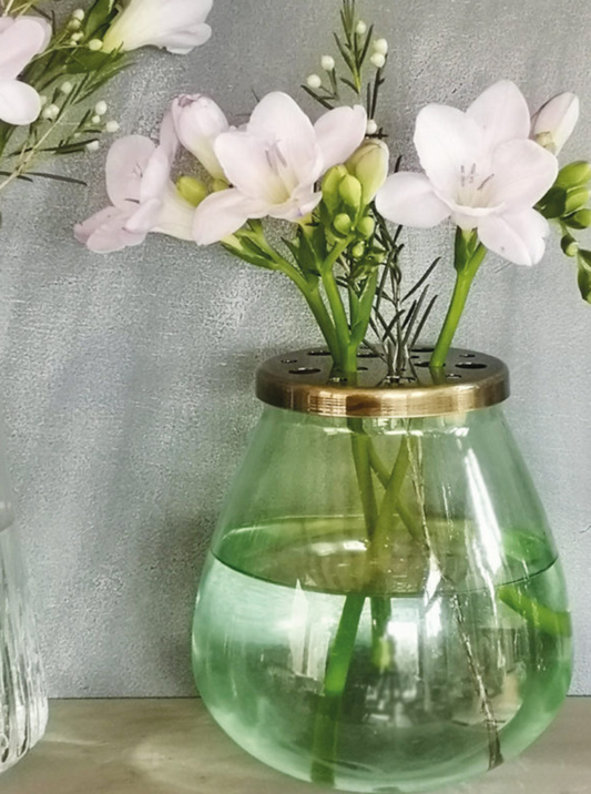 Stem Jar With Lid in Spring Green