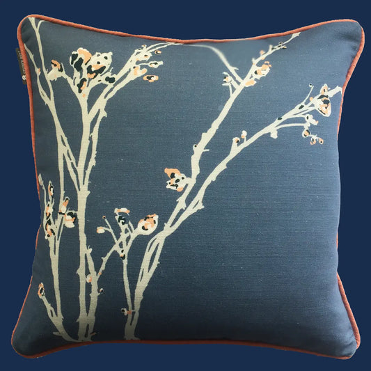 Hedgerow Blue Feather Cushion